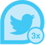 Twitter followers 3x