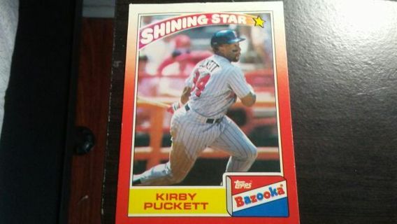 1990 TOPPS BAZOOKA SHINING STAR KIRBY PUCKETT MINNESOTA TWINS BASEBALL CARD# 7 OF 22