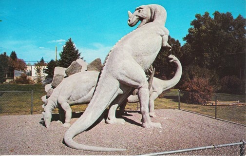 Vintage Postcard Dinosaur Group, Utah