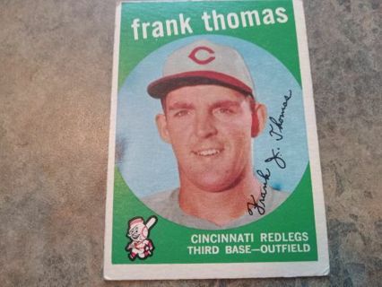 1959 T.C.G. FRANK THOMAS CINCINNATI RED LEGS BASEBALL CARD# 490