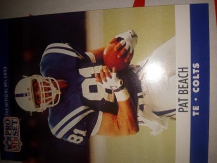 Pat Beach 1990 Pro Set Indianapolis Colts