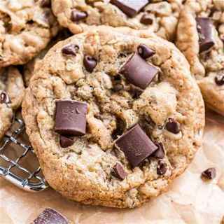 chocolate chunk cookies recipe card