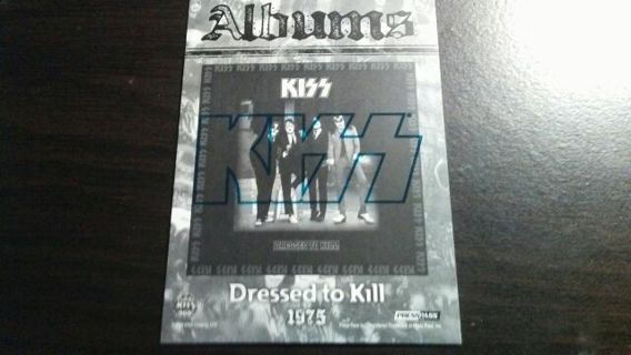 2009 KISS 360/PRESSPASS- ALBUMS- DRESSED TO KILL- BLUE EDITION TRADING CARD# 75