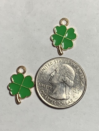 SHAMROCK CHARMS~#2~LIGHT GREEN~ST. PATRICK’S DAY~FREE SHIPPING!