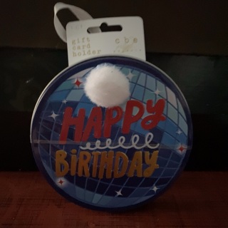 Happy Birthday Metal Gift Card Holder 