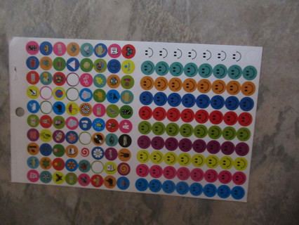 Colorful & Fun Assorted Variety of Smiley Faces and other stickers!!