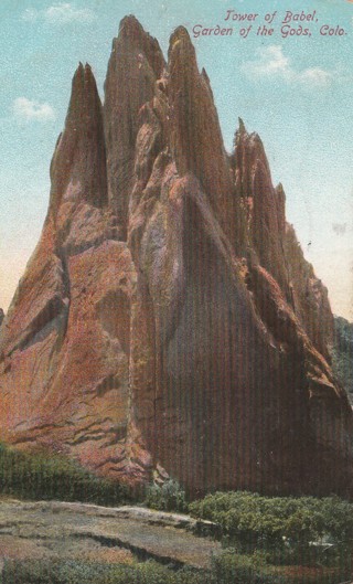 Vintage Used Postcard: 1909 Tower of Babel, Garden of the Gods, CO