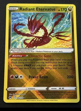 NM Rare Radiant Eternatus SWSH Pokemon card