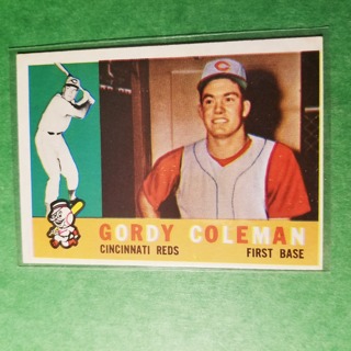 1960 - TOPPS BASEBALL CARD NO. 257 - GORDY COLEMAN  - REDS - EXMT-NRMT+