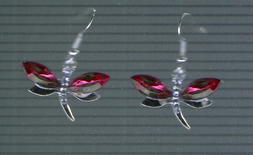 SP ROSE CRYSTAL DRAGONFLY EARRINGS LOT 6 (PLEASE READ DESCRIPTION) 