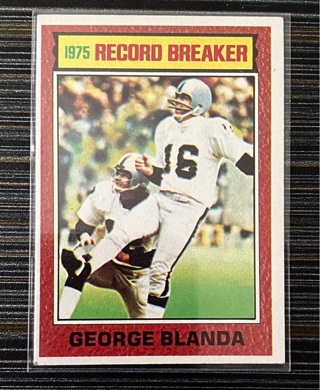 George Blanda 1976 Topps