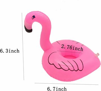 1 - Inflatable Pool Coaster Pink Swans 7"
