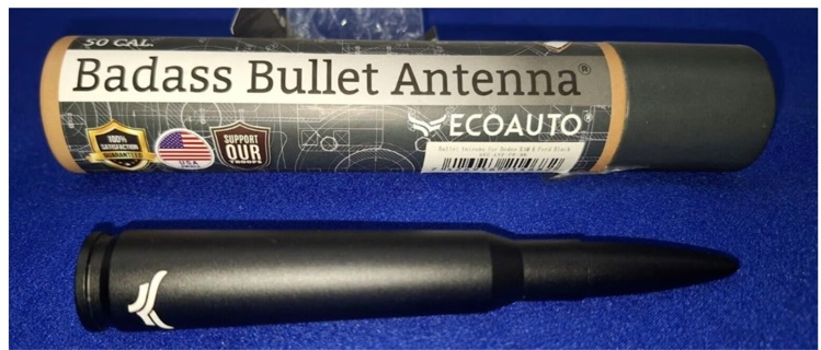 Cool, NEW .50 Calliber ~ Bad Bullet Antenna For Truck Dodge Black Militant Auto