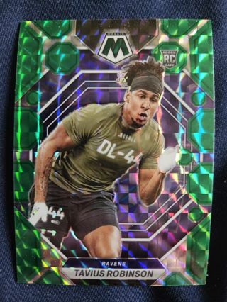 2023 Panini Mosaic Green Mosaic Rookie Tavius Robinson