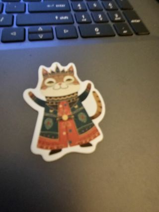 Cat king sticker 5.41cm/ 2.1inch