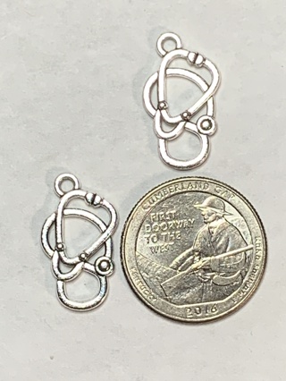 MEDICAL CHARMS~#9~SILVER~SET OF 2 CHARMS~SET 3~FREE SHIPPING!