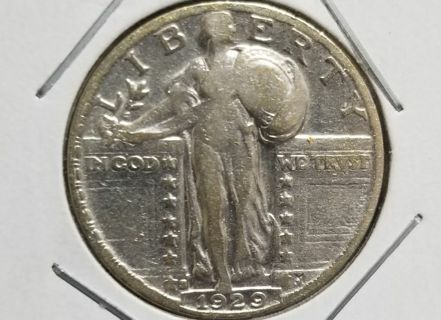 1929-S Standing Liberty Quarter - High Grade - ☆Low Mintage☆ 90% silver US coin