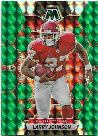 2023 MOSAIC LARRY JOHNSON GREEN PRIZM REFRACTOR CARD