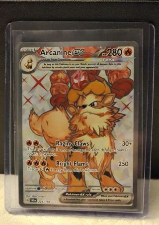 Pokémon Arcanine ex Scarlet & Violet Base Set 224/198 Holo Ultra Rare NM