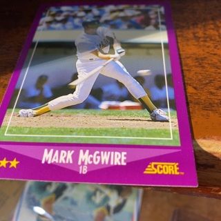 1988 score mark McGwire baseball card 