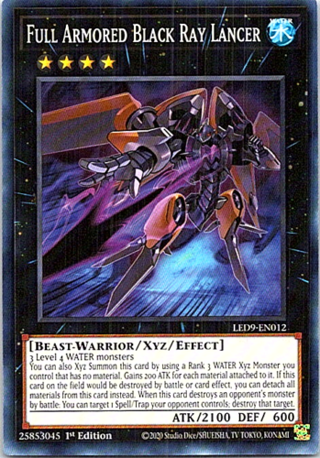 Yugioh Card Full Armored Black Ray Lancer - LED9-EN012