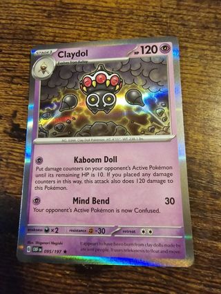 Pokemon Claydol holo rare card 095/197