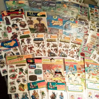 VINTAGE STICKER LOT MIXED BULK OLD CLASSIC STICKERS 70'S 80'S POP CULTURE