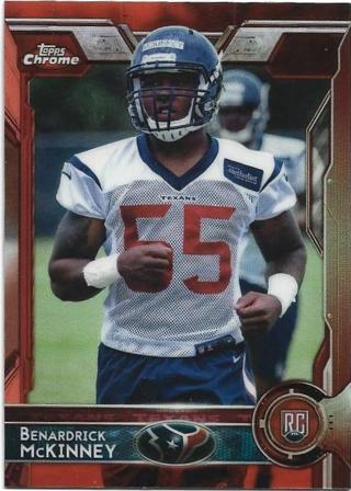 2015 TOPPS CHROME BENARDRICK McKINNEY ORANGE REFRACTOR ROOKIE CARD