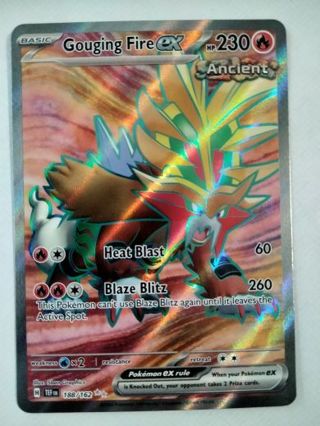 Gouging fire ex 188/162 double rare holo nm pokemon