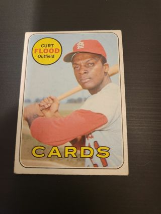 1969 Topps Baseball Curt Flood #540,St Louis Cardinals, VG condition, Free Shipping!