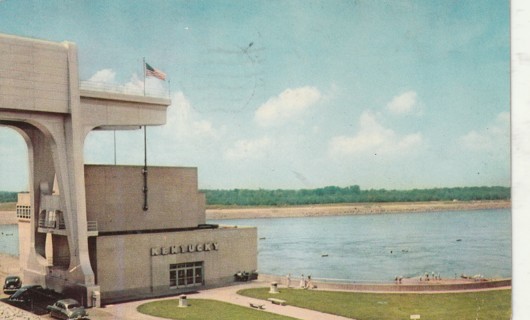 Vintage Used Postcard: A: 1957 Kentucky Dam & Lake, Western KY