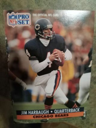 1991 NFL PRO SET JIM HARBAUGH CHICAGO BEARS FOOTBALL CARD# 104