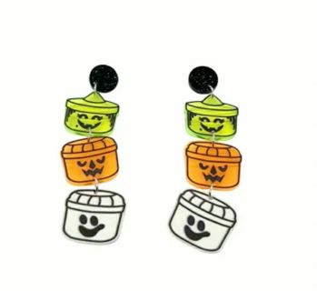 McDonald's Boo Bucket Earrings ~ New!