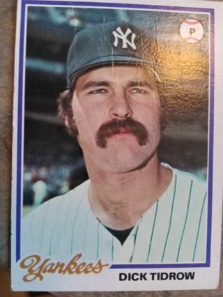 1978 TOPPS DICK TIDROW NEW YORK YANKEES BASEBALL CARD# 179