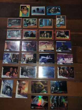 Star Wars trading card lot 29 cards.