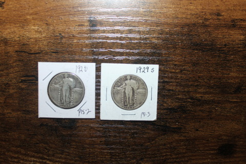 1928 1929-S STANDING LIBERTY QUARTERS