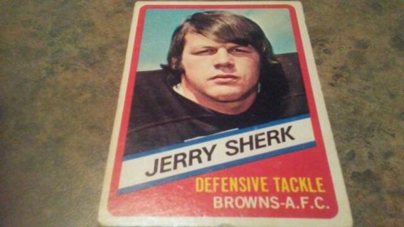 RARE ORIGINAL 1976 TOPPS WONDER BREAD SERIES JERRY SHERK CLEVELAND BROWNS FOOTBALL CARD# 16