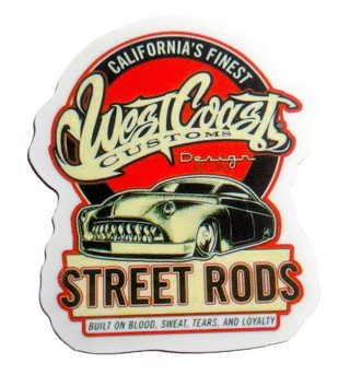 West Coast Street Rods Vinyl Sticker