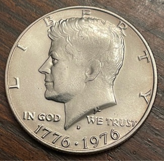 1976 D Bicentennial Kennedy Half Dollar Brilliant Uncirculated 