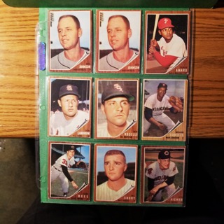 9 - LOT 1962 TOPPS - LOW TO MID GRADE - BASEBALL CARDS