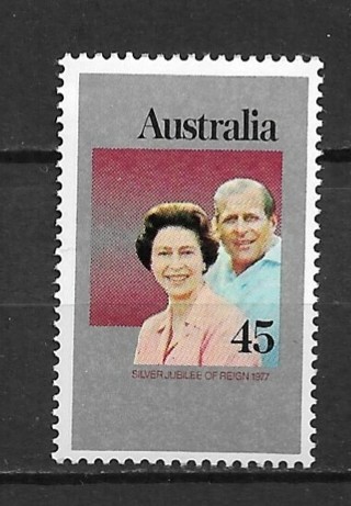 1977 Australia Sc660 45¢ Queen Elizabeth & Prince Philip MNH 