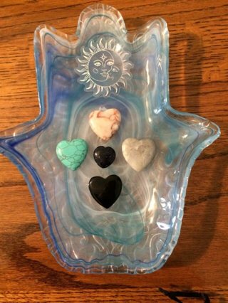 ⭐ 4 Large Gemstone Hearts 1.2" ⭐