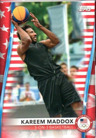 2020 Topps Olympics Kareem Maddox Red White Blue 251/299