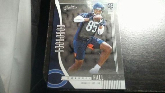 2019 PANINI ABSOLUTE ROOKIE EMANUEL HALL CHICAGO BEARS FOOTBALL CARD# 148