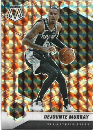 2020-21 MOSAIC DEJOUNTE MURRAY ORANGE PRIZM REFRACTOR CARD