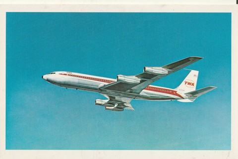Vintage Unused Postcard: e: TWA Star Stream