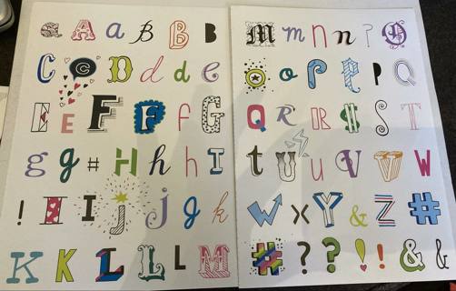 Alphabet Stickers (2 sheets)