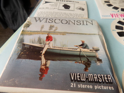 Vintage 1962 Wisconsin 21 stereo View Master Pictures on 3 discs