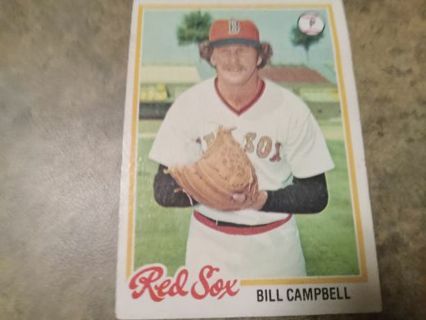 1978 TOPPS BILL CAMPBELL BOSTON RED SOX BASEBALL CARD# 545