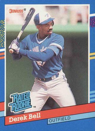 Derek Bell 1991 Donruss Rookie card Toronto Blue Jays